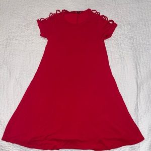 Cherry Red t-shirt Dress
